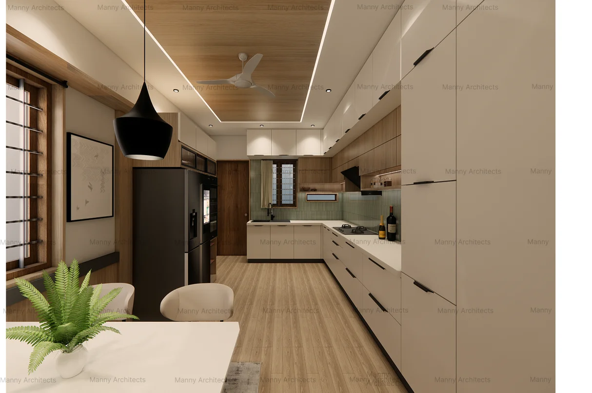 Kitchen — functional and refined with integrated storage