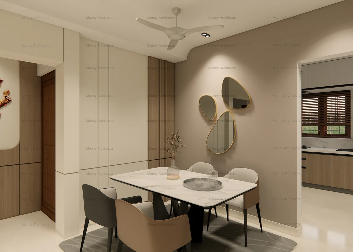 Dining area — refined table setting within a considered spatial frame