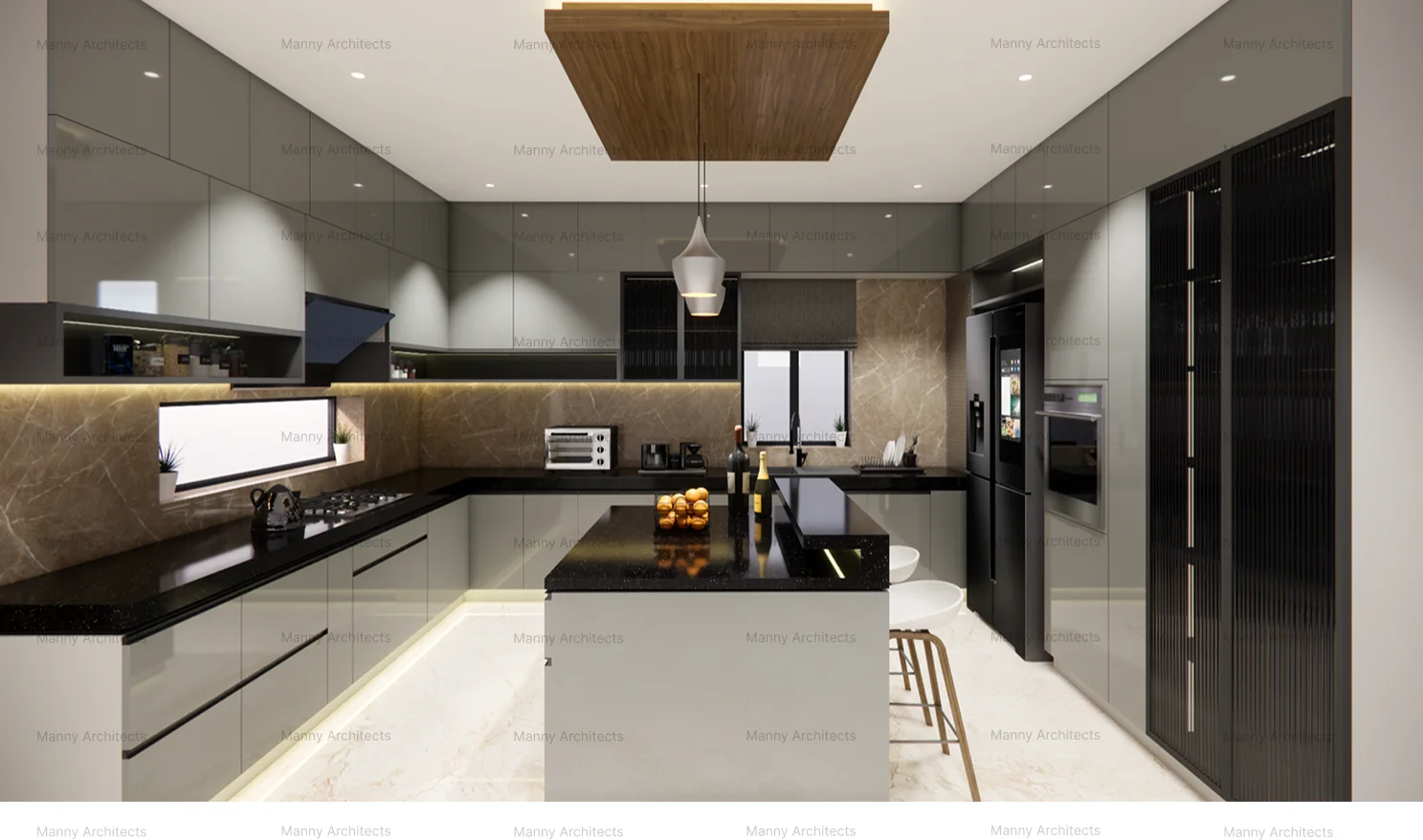 Kitchen — clean and efficient with integrated cabinetry