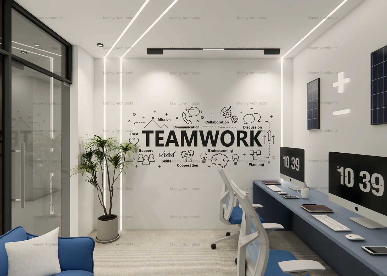 Facility overview — clean architectural expression aligned with brand identity